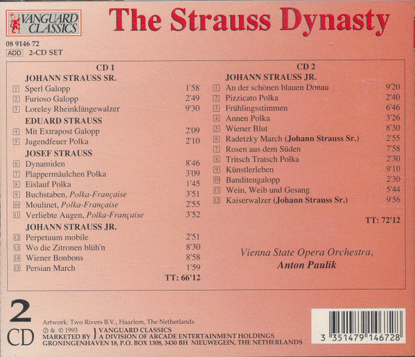 Orchester Der Wiener Staatsoper, Anton Paulik : The Strauss Dynasty (2xCD, Comp)