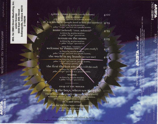 Snap! : Welcome To Tomorrow (CD, Album, Club)