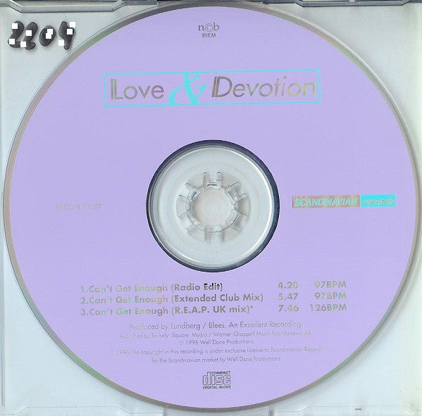 Love & Devotion (2) : Can't Get Enough (CD, Maxi)