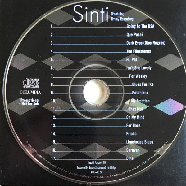 Sinti Featuring Jimmy Rosenberg : Sinti (CD, Advance, Album, Promo)