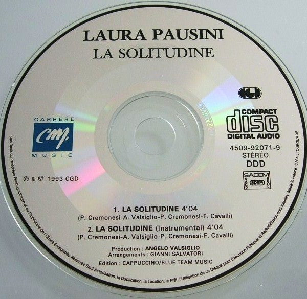 Laura Pausini : La Solitudine (CD, Single, Car)