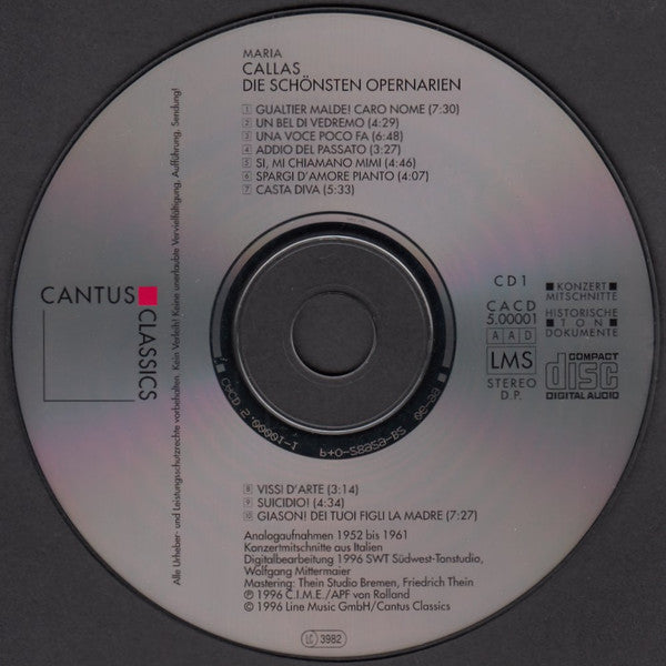 Maria Callas : Die Schönsten Arien (2xCD, Comp, RP)