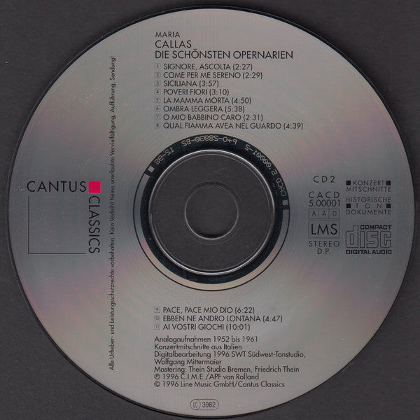 Maria Callas : Die Schönsten Arien (2xCD, Comp, RP)