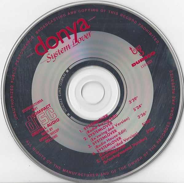 Donya : System Lover (CD, Single, Car)