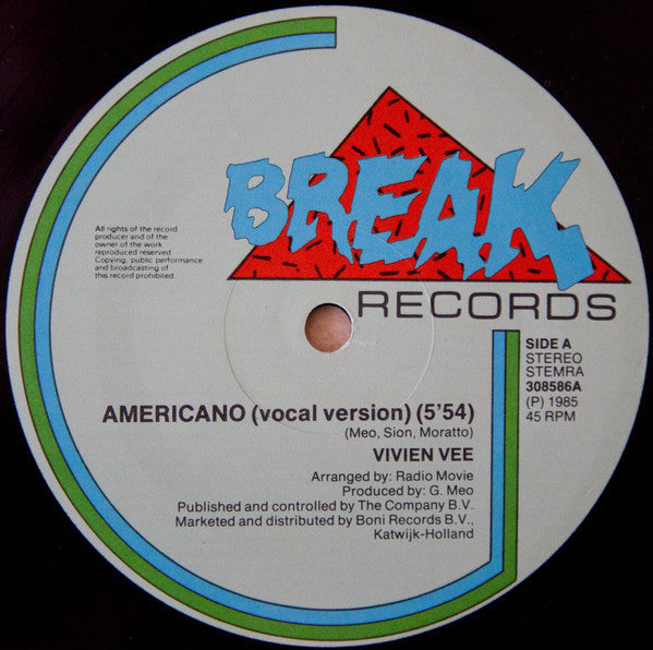Vivien Vee : Americano (12", Maxi)