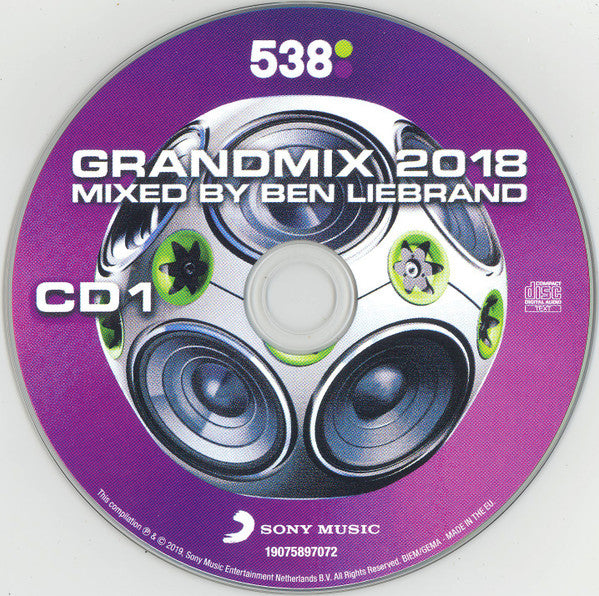 Ben Liebrand : Grandmix 2018 (3xCD, Mixed, Tex)