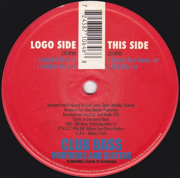 Club Bass : Brothers And Sisters (12")