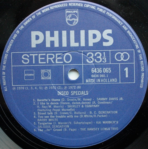 Various : Disco Specials (LP, Comp)