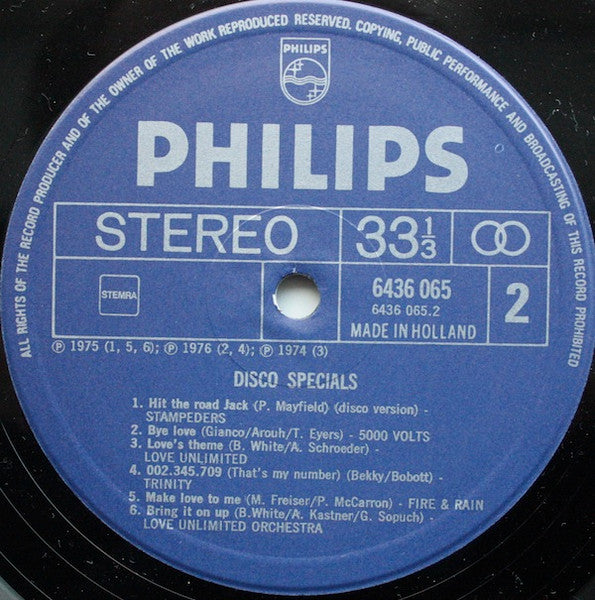 Various : Disco Specials (LP, Comp)
