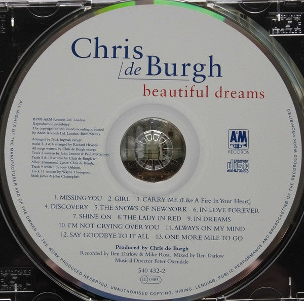 Chris de Burgh : Beautiful Dreams (CD, Album)
