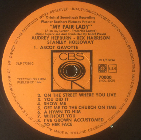 Audrey Hepburn And Rex Harrison : My Fair Lady - Soundtrack (LP, Mono, RE, Fol)