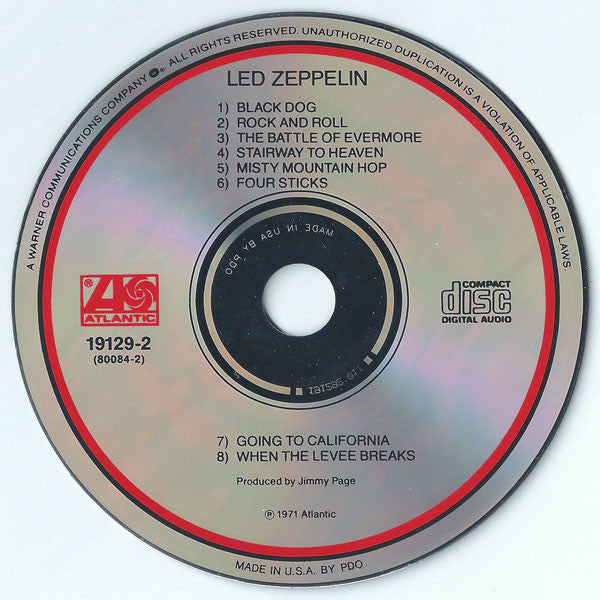 Led Zeppelin : Untitled (CD, Album, RE, PDO)
