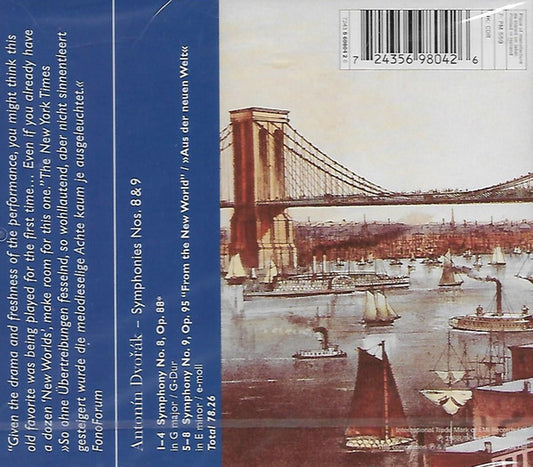 Antonín Dvořák, The Philadelphia Orchestra, Wolfgang Sawallisch : Symphonies Nos. 8 & 9 "From The New World" (CD, Comp)