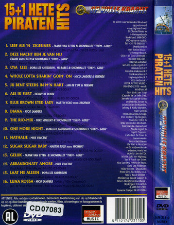 Various : 15+1 Hete Piraten Hits - Op Volle Kracht Vol.1 (DVD-V, Comp, PAL)
