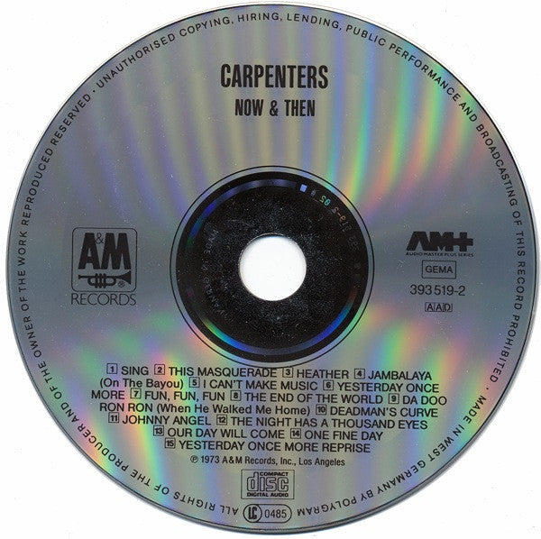 Carpenters : Now & Then (CD, Album, RE)