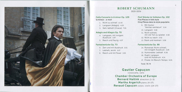 Robert Schumann, Gautier Capuçon, Renaud Capuçon, Martha Argerich, The Chamber Orchestra Of Europe, Bernard Haitink : Schumann (Gautier Capuçon) (CD, Album)
