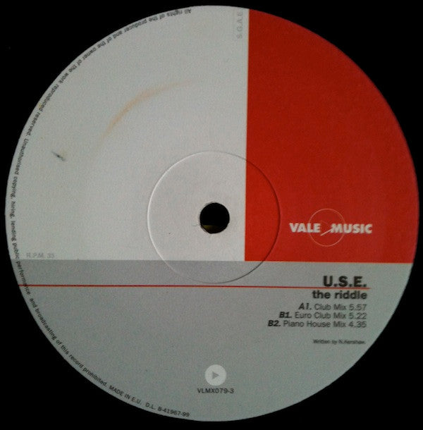 U.S.E. (3) : The Riddle (12")