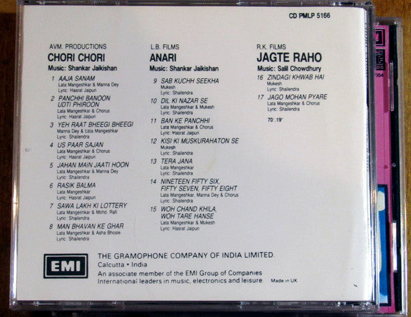 Shankar-Jaikishan, Salil Chowdhury : Chori Chori / Anari / Jagte Raho (CD, Comp)