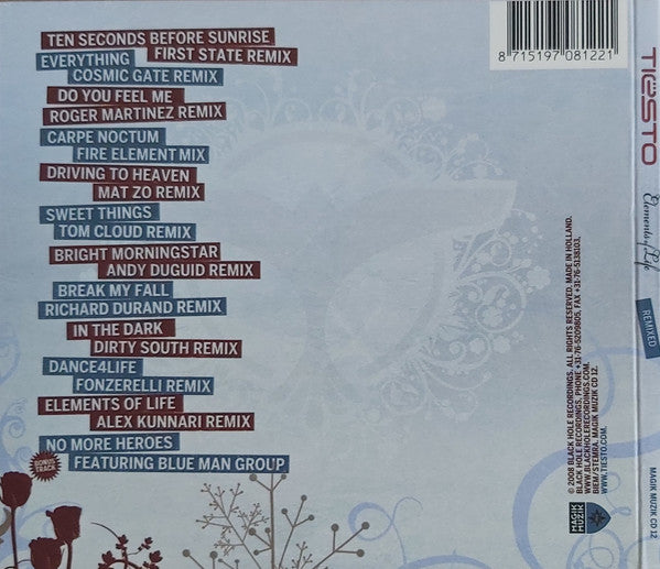 DJ Tiësto : Elements Of Life Remixed (CD, Album, Dig)