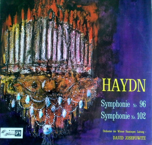 Joseph Haydn, Orchester Der Wiener Staatsoper, David Josefowitz : Symphonie Nr. 96 / Symphonie Nr.102 (LP)