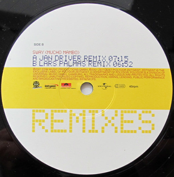 Mellow Trax vs. Shaft : Sway (Mucho Mambo) Remixes (12")