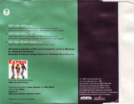 Exposé : Tell Me Why (CD, Single)