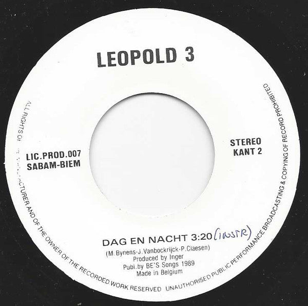 Leopold 3 : Dag En Nacht (7", Single)