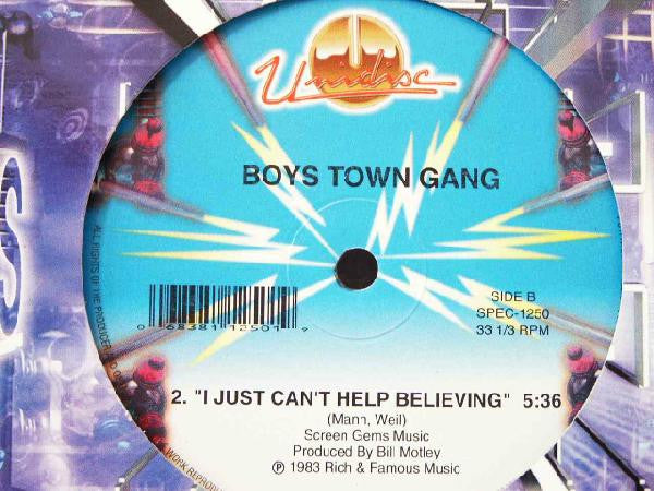 Boys Town Gang : Can't Take My Eyes Off You / I Just Can't Help Believing (12", RE)