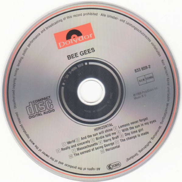 Bee Gees : Horizontal (CD, Album, RE, PMD)