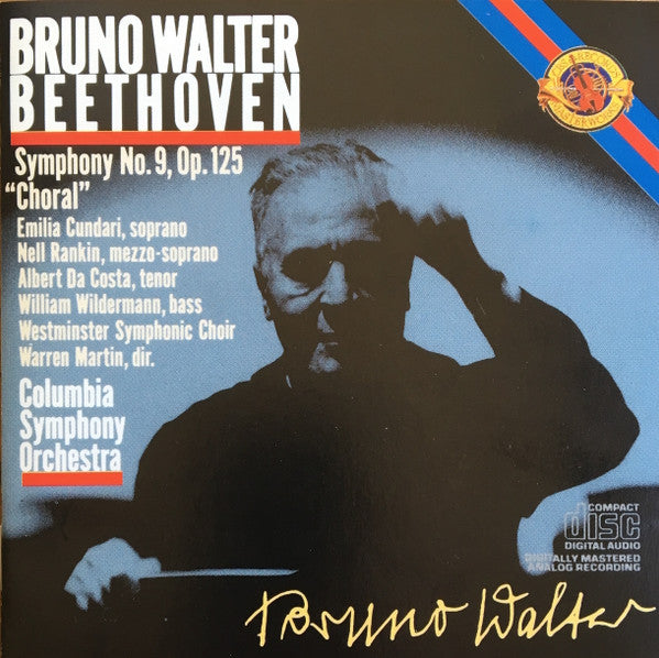 Ludwig van Beethoven, Bruno Walter, Columbia Symphony Orchestra : Symphony No. 9 In D Minor, Op. 125 "Choral" (CD, Album, RE, RM)