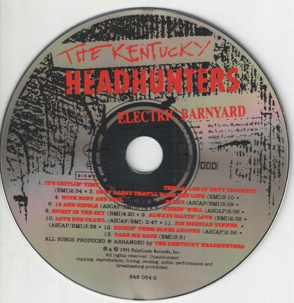 The Kentucky Headhunters : Electric Barnyard (CD, Album)