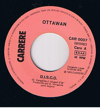 Ottawan : D.I.S.C.O. (7", Single)