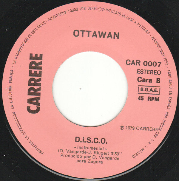 Ottawan : D.I.S.C.O. (7", Single)