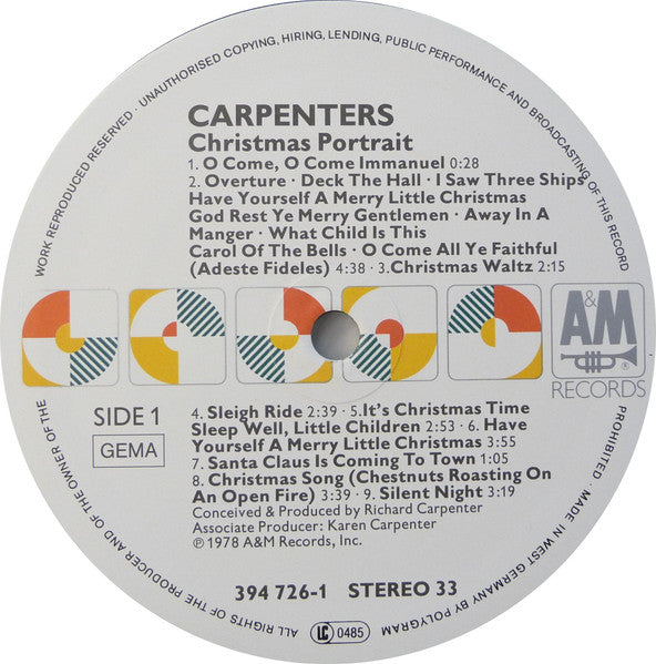 Carpenters : Christmas Portrait (LP, Album, RE)