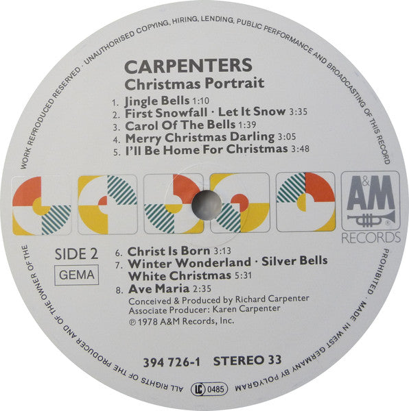 Carpenters : Christmas Portrait (LP, Album, RE)
