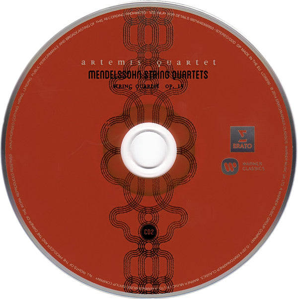 Felix Mendelssohn-Bartholdy - Artemis Quartett : String Quartets Op. 13, Op. 44/1 & Op. 80 (2xCD, Album)