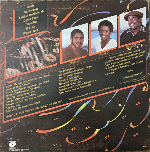 The Sugar Hill Gang* : Sugarhill Gang (LP, Album, Gat)