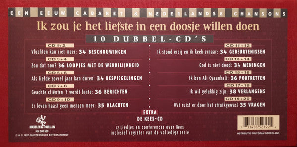 Various : Ik Zou Je Het Liefste In Een Doosje Willen Doen (Een Eeuw Cabaret & Nederlandse Chansons) (21xCD, Comp + Box)