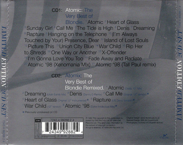 Blondie : Atomic / Atomix (The Very Best Of Blondie) (2xCD, Comp, Ltd, Sli)