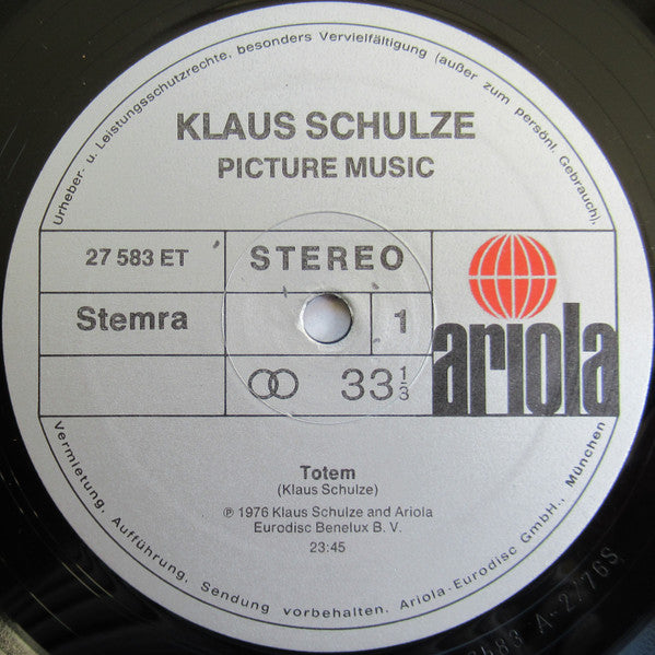 Klaus Schulze : Picture Music (LP, Album)