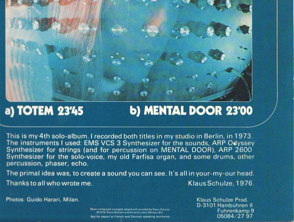 Klaus Schulze : Picture Music (LP, Album)