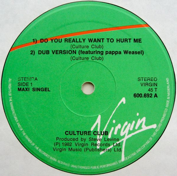 Culture Club : Do You Really Want To Hurt Me (12", Maxi)