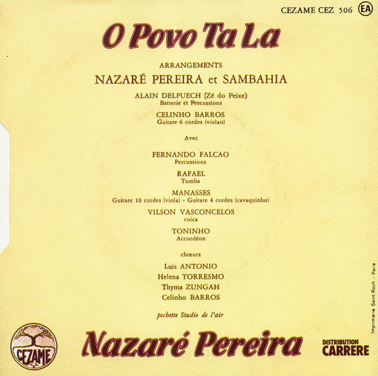 Nazaré Pereira : Chero Da Carolina (7", Single)