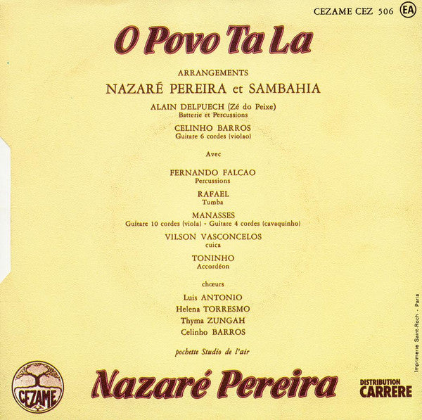 Nazaré Pereira : Chero Da Carolina (7", Single)