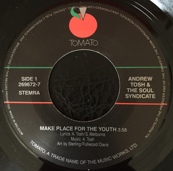 Andrew Tosh & The Soul Syndicate : Make Place For The Youth (7", Single)