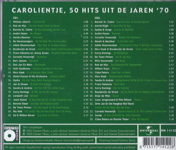 Various : Carolientje 50 Hits Uit De Jaren '70 (2xCD, Comp)