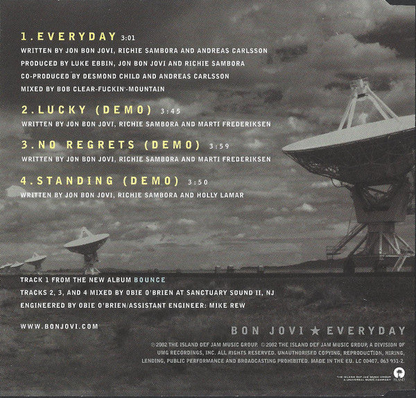 Bon Jovi : Everyday (CD, Single)