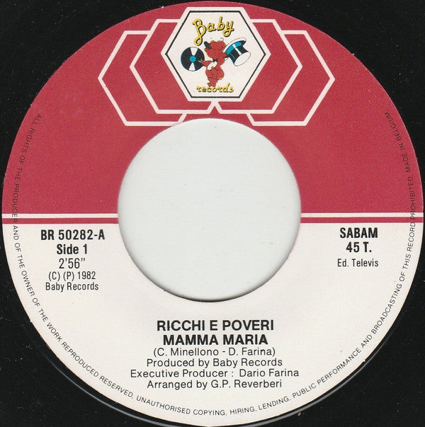 Ricchi E Poveri : Mamma Maria (7", Single)