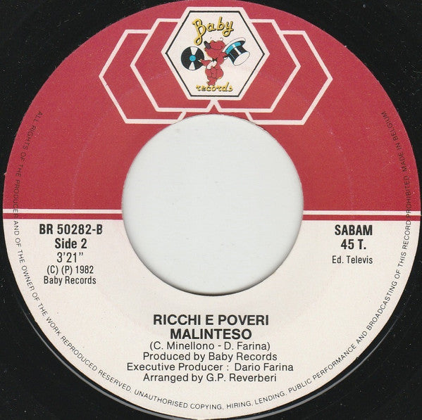 Ricchi E Poveri : Mamma Maria (7", Single)