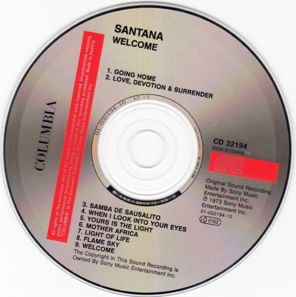 Santana : Welcome (CD, Album, RE)